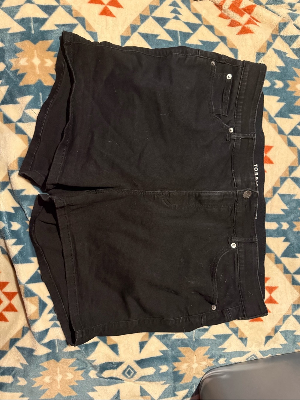 torrid Black High-Rise Jean Shorts